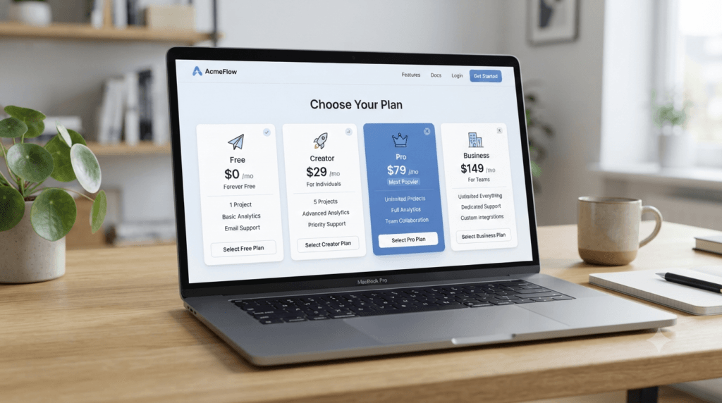 HeyGen pricing plans comparison showing Free, Creator, Pro, and Business tiers