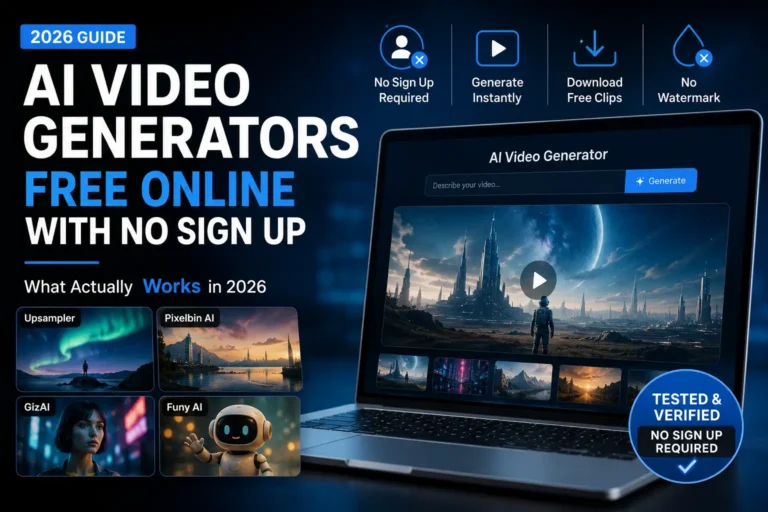 AI video generator free online no sign up dashboard