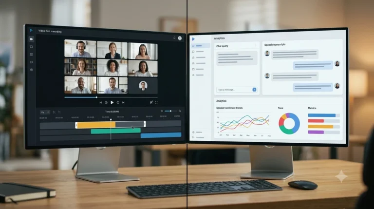 tl;dv vs fireflies AI meeting notetaker interface comparison and side by side software dashboard